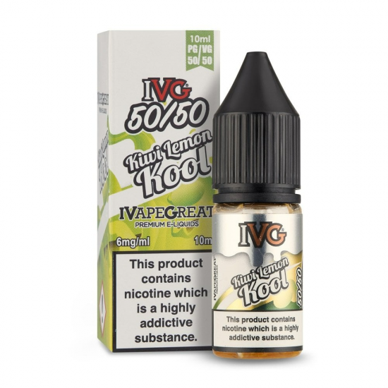 IVG Kiwi Lemon Kool E Liquid - 50/50 Series (10ml)