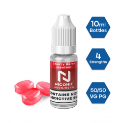 Cherry Berry Menthol (Red Lush) 50/50 E-liquid by Nicohit 10ml