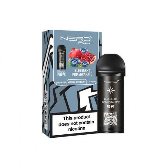 Nerd Pod Prefilled Pod - Blueberry Pomegranate - Zero Nicotine (3500 Puffs)