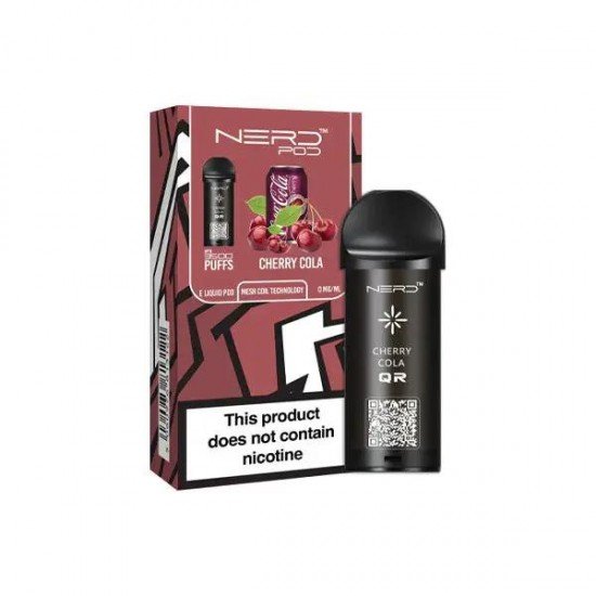 Nerd Pod Prefilled Pod - Cherry Cola - Zero Nicotine (3500 Puffs)