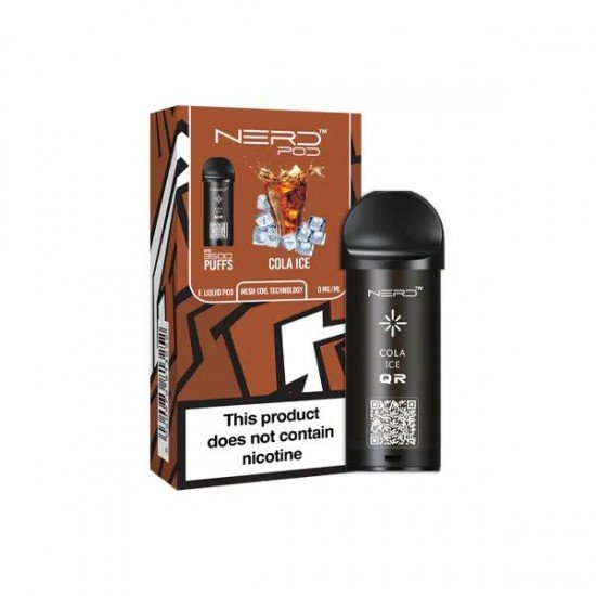 Nerd Pod Prefilled Pod - Cola Ice - Zero Nicotine (3500 Puffs)