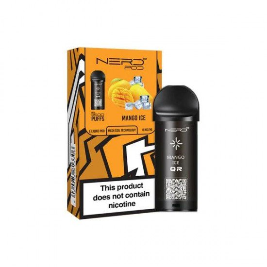 Nerd Pod Prefilled Pod 0mg (3500 Puffs) - Mango Ice