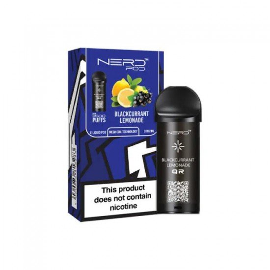 Nerd Pod Prefilled Pod - Blackcurrant Lemonade - Zero Nicotine (3500 Puffs)