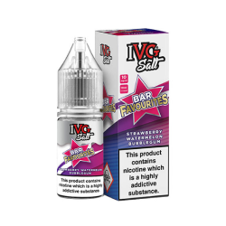 StrawberryÂ Watermelon Bubblegum Nic Salt E-Liquid by IVG Bar Salt Favourites