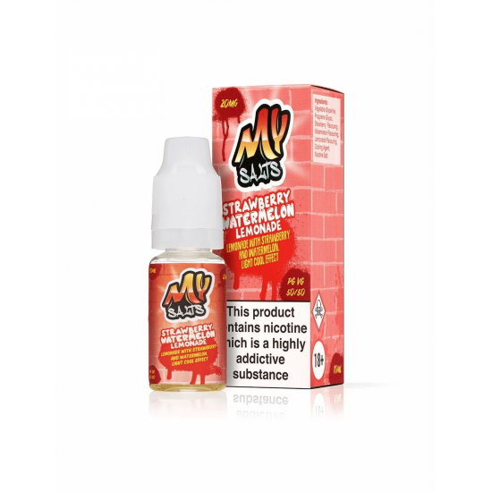 Strawberry Watermelon Lemonade Nic Salt E-Liquid by My Salts 10ml