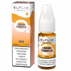 Cream Tobacco(Snoow Tobacco) Nic Salt E-Liquid by Elf Bar Elfliq Salts 10ml - 5mg