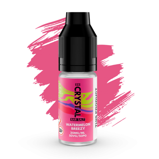 Watermelon Breezy Nic Salt E-Liquid by Crystal Bar 10ml