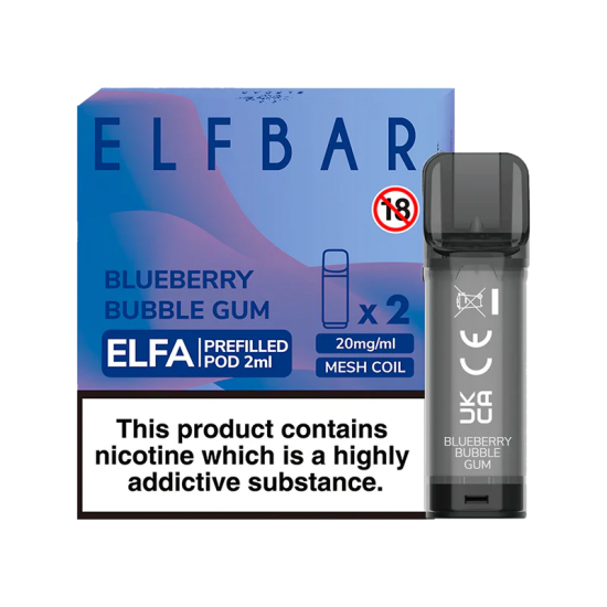 ELF BAR ELFA PRE-FILLED PODS (PACK OF 2) - Blueberry Bubble Gum
