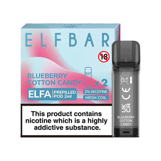 ELF BAR ELFA PRE-FILLED PODS (PACK OF 2) - Blueberry Cotton Candy