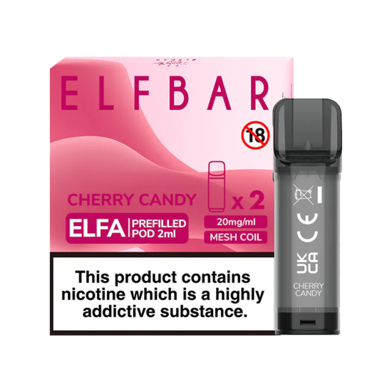 ELF BAR ELFA PRE-FILLED PODS (PACK OF 2) - Cherry Candy