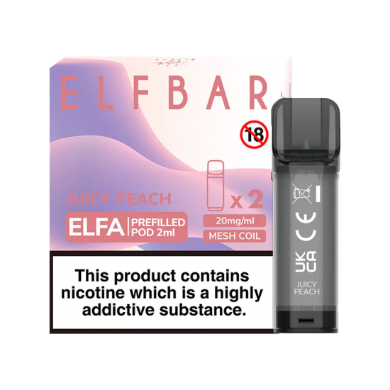 ELF BAR ELFA PRE-FILLED PODS (PACK OF 2) - Juicy Peach