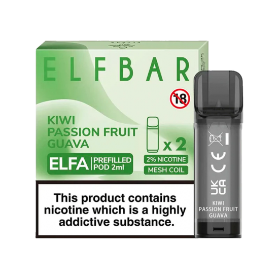 ELF BAR ELFA PRE-FILLED PODS (PACK OF 2) - Kiwi Passionfruit Guava