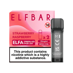 ELF BAR ELFA PRE-FILLED PODS (PACK OF 2) - Strawberry Raspberry