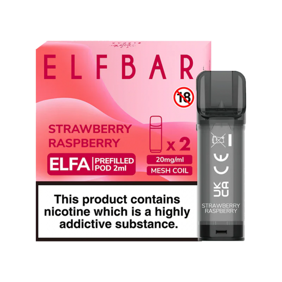 ELF BAR ELFA PRE-FILLED PODS (PACK OF 2) - Strawberry Raspberry