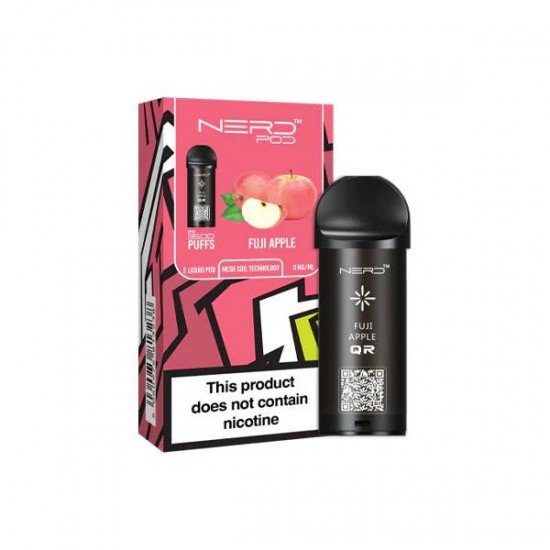 Nerd Pod Prefilled Pod - Fuji Apple - Zero Nicotine (3500 Puffs)