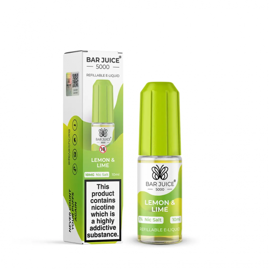 Lemon & Lime Nic Salt E-Liquid by Bar Juice 5000 Salts 10ml
