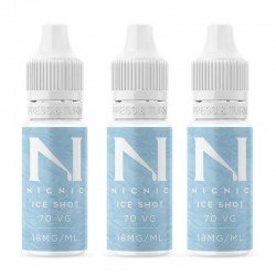 10 x 10ml Nic Nic Ice Cool Nicotine Shots - 18mg/ml - 70VG/30PG