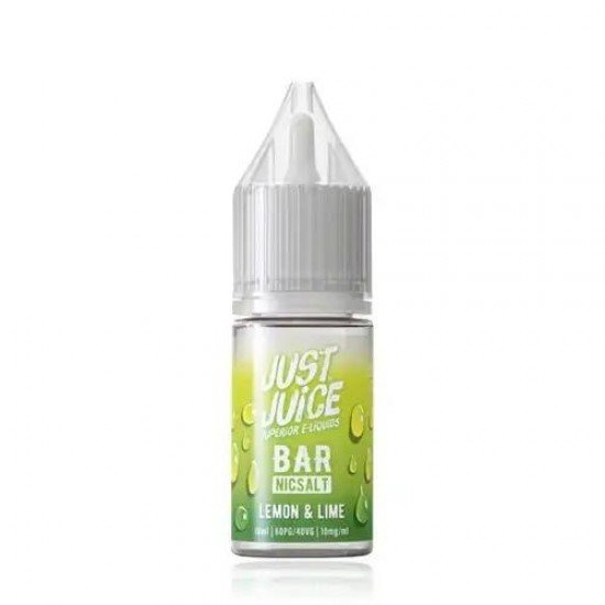 Lemon & Lime Nic Salt E-Liquid by Just Juice Bar Salts 10ml
