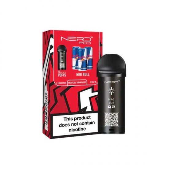 Nerd Pod Prefilled Pod 0mg (3500 Puffs) - NRG Bull