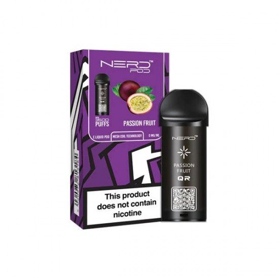 Nerd Pod Prefilled Pod 0mg (3500 Puffs) - Passionfruit