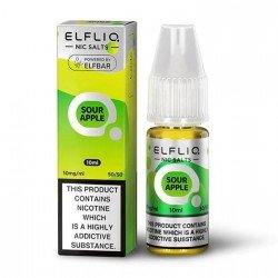 Sour Apple Nic Salt E-Liquid by Elf Bar Elfliq Salts 10ml