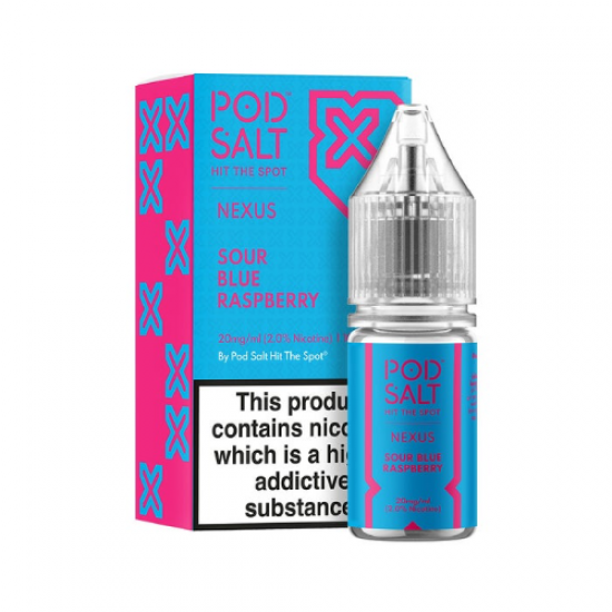 Sour Blue Raspberry Nic Salt E-Liquid by Pod Salt Nexus 10ml