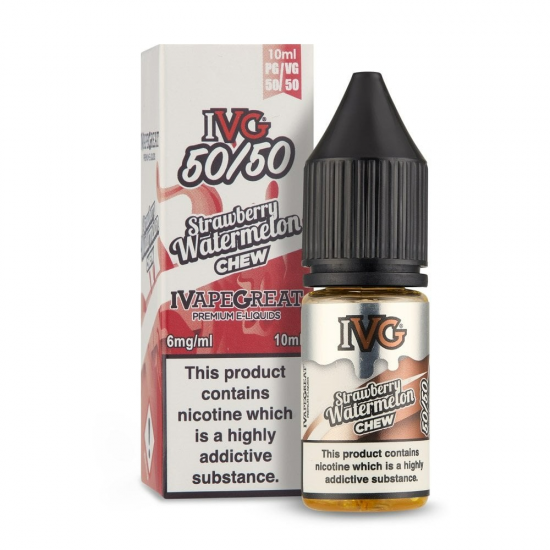 IVG Strawberry Watermelon Chew E Liquid - 50/50 Series (10ml)